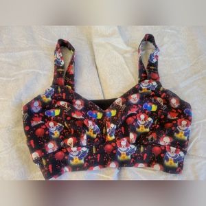 Handmade IT Pennywise scary clown bralette SMALL BAND LARGE BUST